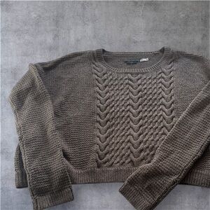 Alice + Olivia Textured Knit Sweater in Brown size s/p